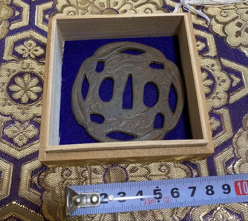 Antica scatola tsuba modello - scatola,