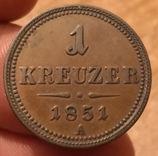 Moneta 1 Kreuzer 1851, Austria