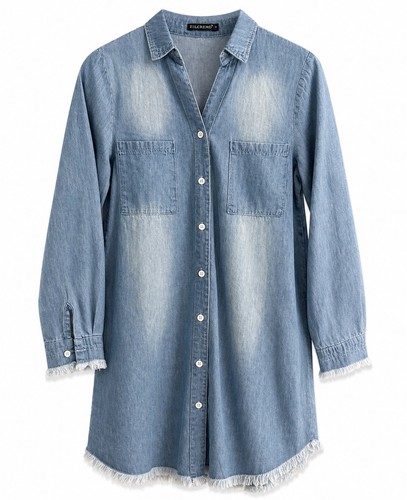 Abito camicia denim - , zilcremo