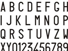 KIT LETTERE ADESIVE PER TARGA RIPETITRICE, CARRELLO RIMORCHIO AUTO MOTO CAMION