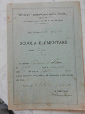 pao2scat) GENOVA PAGELLA SCOLASTICA 1929/30 ISTITUTO SACRO CUORE VIA CABRINI
