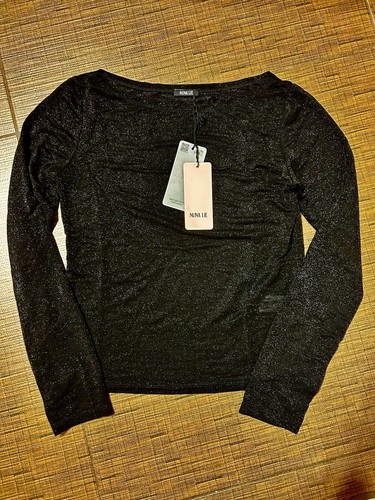 Top nero lurex - nuna, lie