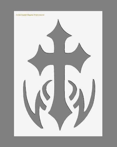 Stencil mylar croce - stencil, gotica