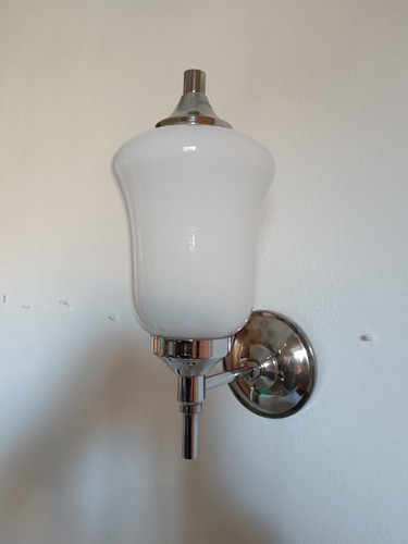Lampada parete cromata e - lampada,