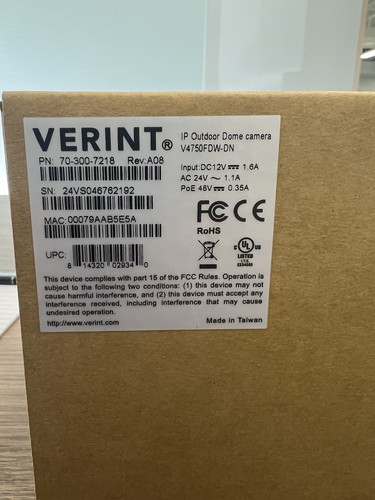 Verint v4750fdw telecamera - verint, v4750fdw-dn