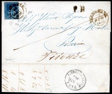 2 cr. SASS 5b USATO SU LETTERA