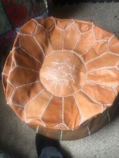Pouf leather cover