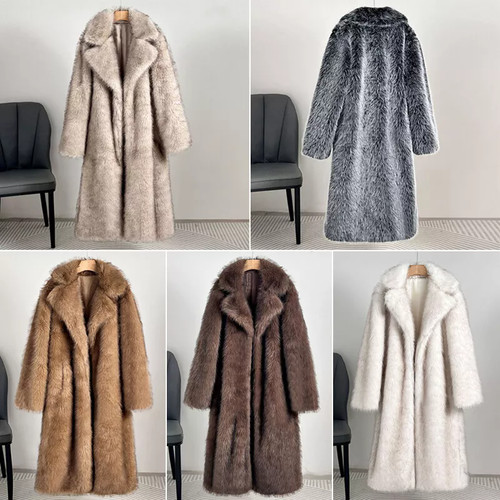 Cappotto lungo pelliccia