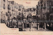 Cartolina 1905 circa. Pozzuoli. La Piazza. Animata. Bellissima. Rarissima.