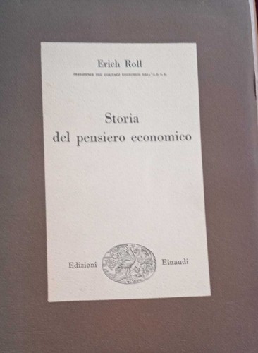 Storia del pensiero - , economico
