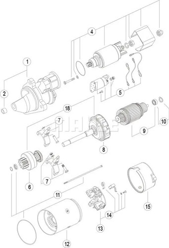 Motorino avviamento senso - di,