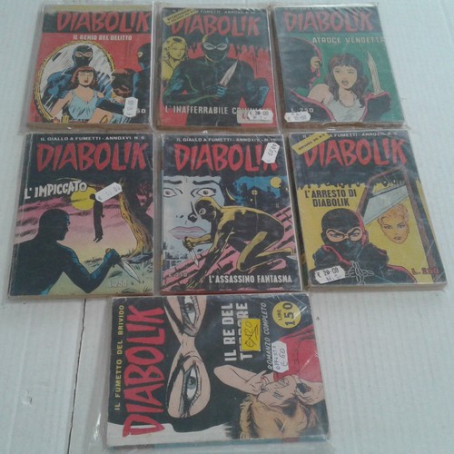 Lotto diabolik 7 albi - albi, da