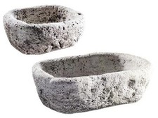 FIORIERE FIORIERA VASO MORTAIO DECORGARDEN PIETRA ANTICA CM.60X37XH20