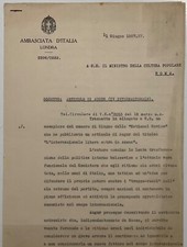 DINO GRANDI MINISTRO ESTERI DOCUMENTO AUTOGRAFO IVa INTERNAZIONALE BOLSCEVICA