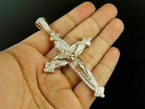 Ciondolo croce uomo diamante