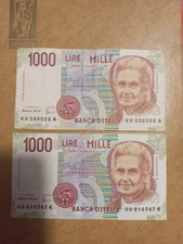 1000 lire Maria Montessori , due pezzi