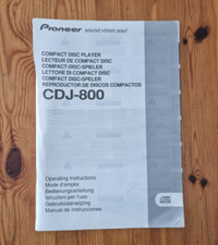 ISTRUZIONI MANUALE USO MANUAL PIONEER CDJ 800 USATO MULTILINGUA COMPLETO