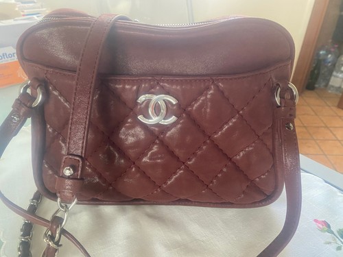 Auth chanel burgundy color - chanel,