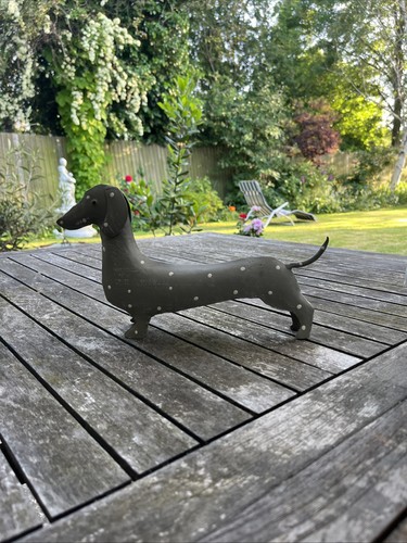 Tin metal dachshund wiener dog - tin,
