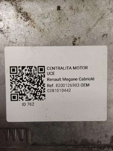 0281010442 centralina motore