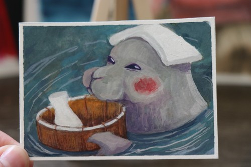 Aceo originale gouache - originale,