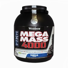 (16 EUR/kg) Weider Mega Mass 4000 3000g Barattolo Gainer Carboidrati Proteine