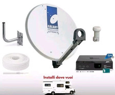 DECODER HD + SCHEDA TIVÙSAT PARABOLA 45CM + LNB + 20 METRI DI CAVO + SUPPORTO 