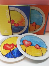 EGAN 2 PIATTI PIZZA CAMPO DI CUORI CM. 30,5 PORCELLANA PIATTO DA PORTATA NUOVO