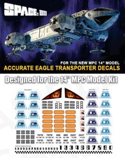 SPACE 1999 EAGLE TRANSPORTER - MPC 14" EAGLE - ADESIVO DECALCOMANIA SEGNI - 1/72