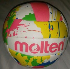 Pallavolo Fuso Vernice Splash Colorato Arcobaleno 8" Palla Rosa Giallo Blu Verde