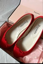 Ballerine Repetto scamosciate rosse EU39.5/US9.5 scarpe donna firmate autentiche 