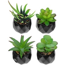  4 Pcs Piantine Grasse Finte Mini Falso Succulento Arredamento Dell'appartamento