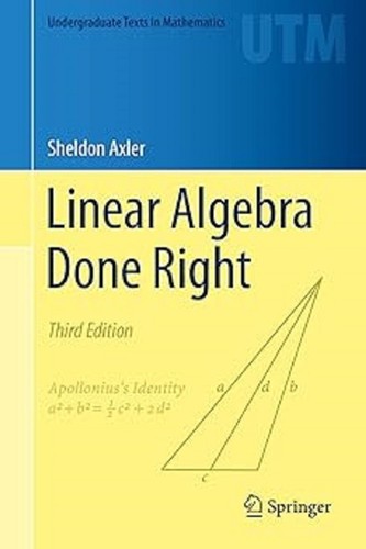 Linear algebra done right - algebra,