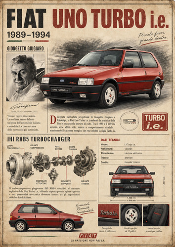 Poster fiat uno turbo a3 - uno, i.e.