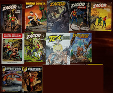 ZAGOR,TEX,JULIA,DRAGONERO - LOTTO 11 ALBI STRANIERI PERSONAGGI BONELLI