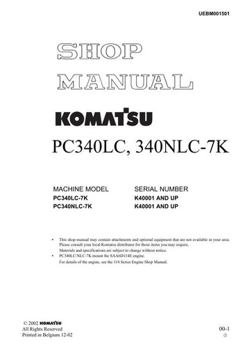 Komatsu pc340lc - komatsu, pc340lc-7k