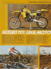 advertising Pubblicità TEST MOTO SUZUKI RM 125  1982-MOTOGIAPPONESI  VINATGE MX