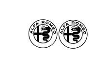 Adesivo Auto - 2  Adesivi Alfa