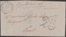 1850 - Letter fold from Rome