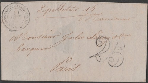 1850 piego lettera da - piego, di
