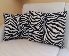 Cuscino arredo Zebrato con imbottitura sfoderabile chiusura zip mod. MALINDI