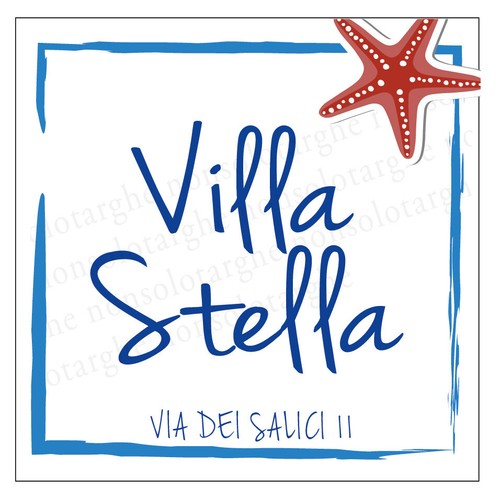Targa villa con stella - targa,