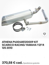 Yamaha YZFR125 YZF- R125 Exhaust Marmitta Header Link Pipe 2008-2018 Athena