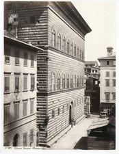 Italia, Firenze, Palazzo Strozzi  Vintage albumen print. Italy.  Tirage albumi