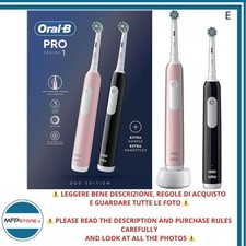 Oral-B Pro Series 1 -Spazzolini Elettrici Ricaricabili Rosa e Nero con 2 Testine