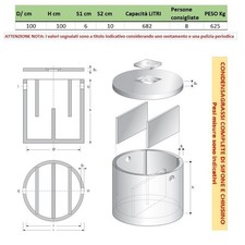 Manufatti cemento CONDENSAGRASSI/DEGRASSATORE COMPLETO D/100