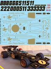 1/12  Decals per LOTUS 72D 1972 1973 TAMIYA FULL JPS TBD109