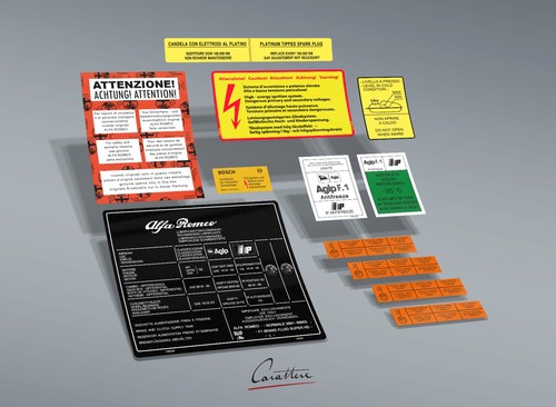 Kit adesivi per vano motore - per,