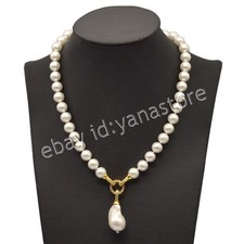 Collane pendenti barocchi 8/10/12/14 mm bianche mari del sud conchiglia perla perle rotonde