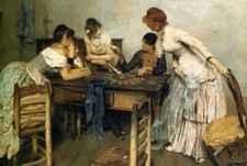 Dipinto olio Ettore Tito-La